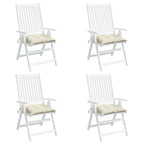 Vidaxl stoelkussens 4 st 50x50x7 cm oxford stof crèmewit