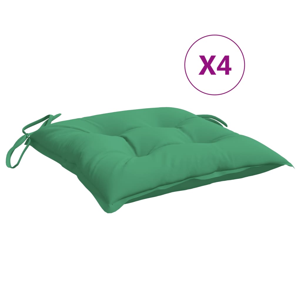 VidaXL Stoelkussens 4 st 50x50x7 cm oxford stof groen