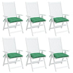 VidaXL Stoelkussens 6 st 50x50x7 cm oxford stof groen