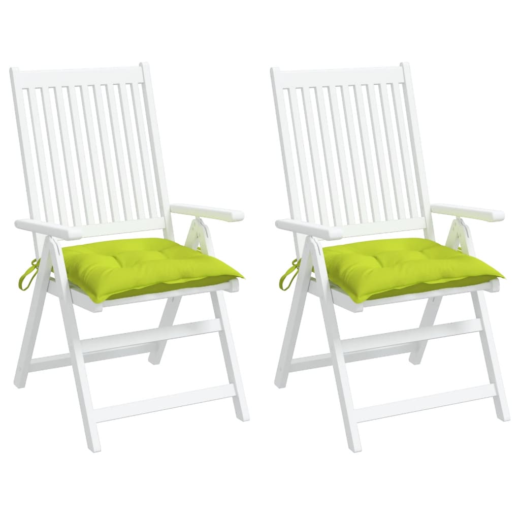 VidaXL Stoelkussens 2 st 50x50x7 cm oxford stof heldergroen