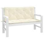 Vidaxl tuinbankkussens 2 st 120x50x7 cm oxford stof crèmewit