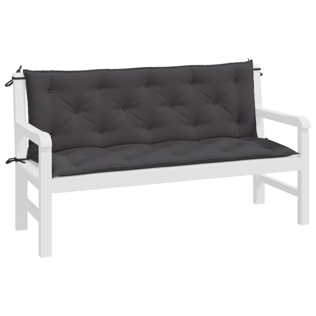 Vidaxl tuinbankkussens 2 st 150x50x7 cm oxford stof antracietkleurig