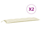 Vidaxl tuinbankkussen 150x(50+50)x7 cm oxford stof crèmewit