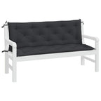 Vidaxl tuinbankkussens 2 st 150x50x7 cm oxford stof zwart