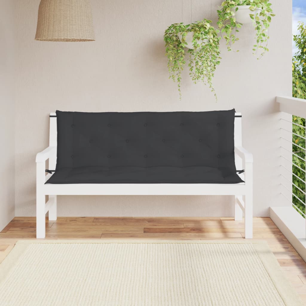 Vidaxl tuinbankkussens 2 st 150x50x7 cm oxford stof zwart
