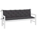 Vidaxl tuinbankkussens 2 st 180x50x7 cm oxford stof antracietkleurig