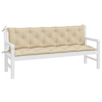 Vidaxl tuinbankkussens 2 st 180x50x7 cm oxford stof beige