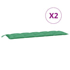Vidaxl tuinbankkussens 2 st 180x50x7 cm oxford stof groen