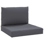 Vidaxl palletkussens 2 st stof antraciet