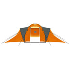 VidaXL Tent 9-persoons stof grijs en oranje