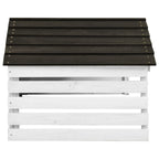 Vidaxl overkapping voor grasmaaier 78x74x54 cm vurenhout zwart en wit