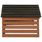 Vidaxl overkapping voor grasmaaier 78x74x54 cm vurenhout zwart bruin