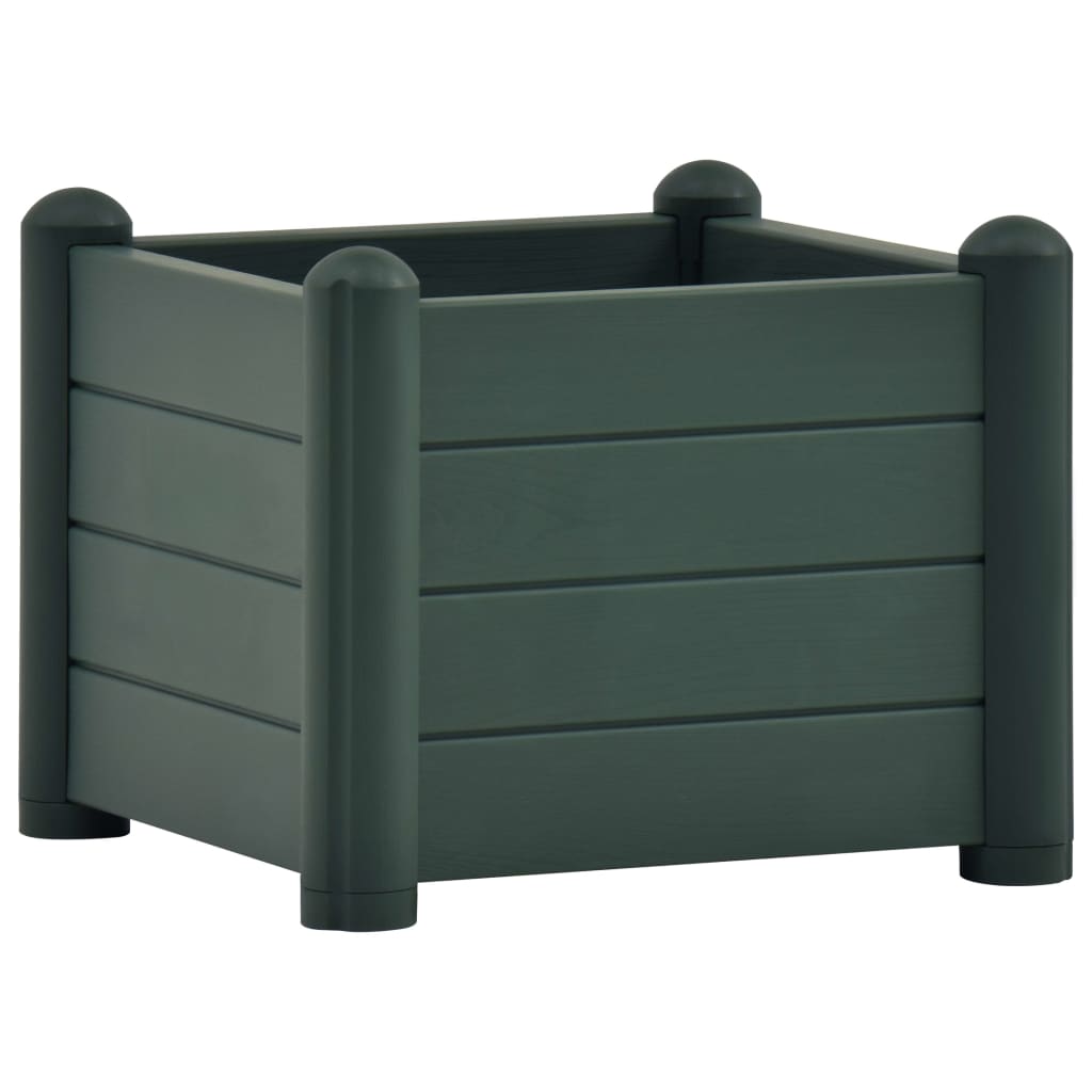 VidaXL Plantenbak verhoogd 43x43x35 cm PP groen