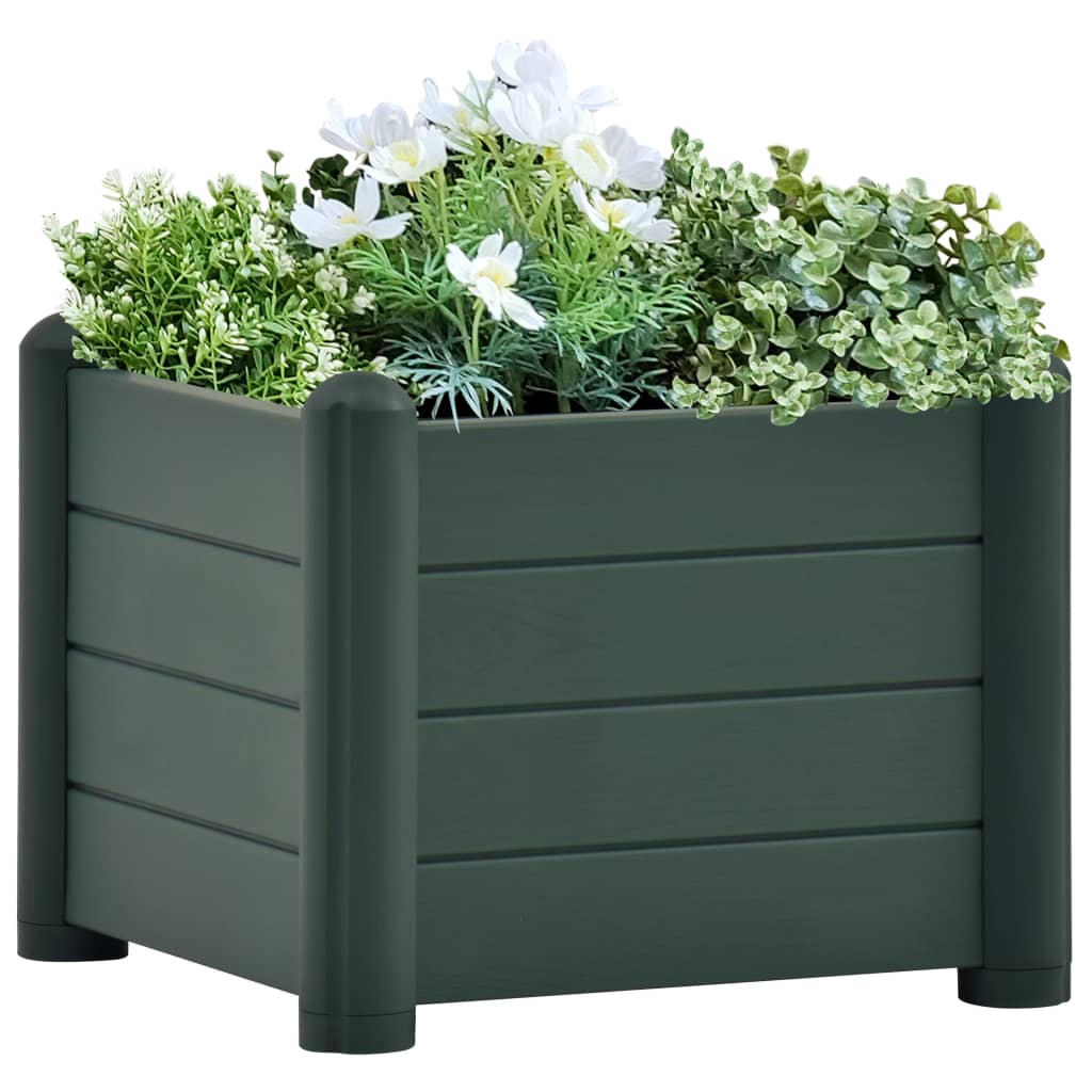 VidaXL Plantenbak verhoogd 43x43x35 cm PP groen