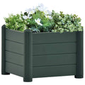 VidaXL Plantenbak verhoogd 43x43x35 cm PP groen