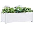 Vidaxl plantenbak verhoogd 100x43x35 cm pp wit