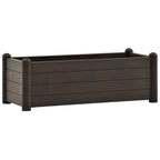 Vidaxl plantenbak verhoogd 100x43x35 cm pp mokka