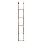 Vidaxl ladder met 5 sporten 210 cm massief grenenhout