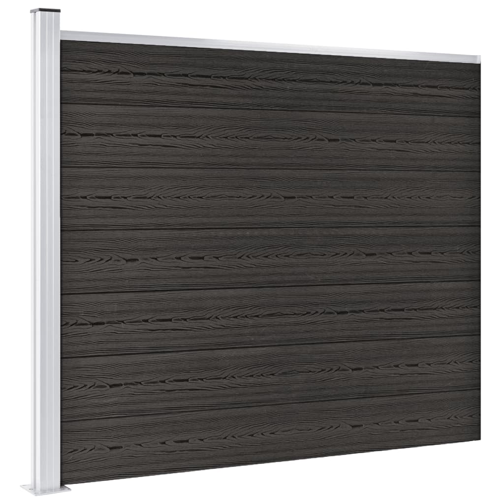 VidaXL Schuttingpaneel 175x146 cm HKC grijs