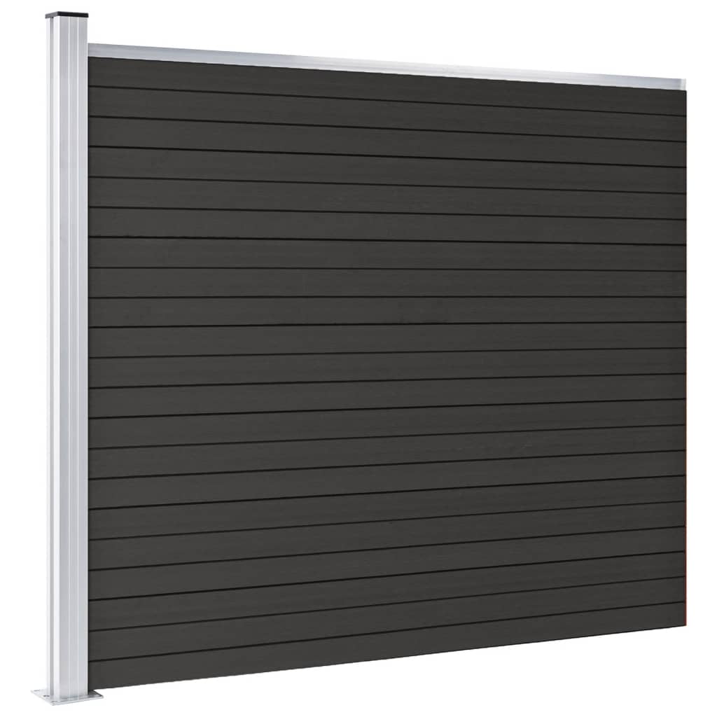 VidaXL Schuttingpaneel 175x146 cm HKC grijs