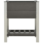 Vidaxl plantenbak verhoogd met schap 75x50x90 cm hkc grijs