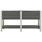 VidaXL Plantenbak verhoogd met schap 175x50x90 cm HKC grijs