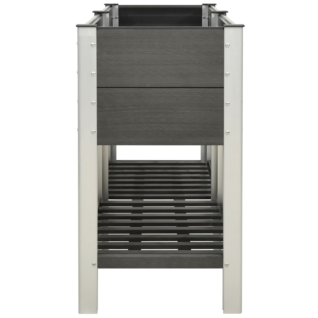 VidaXL Plantenbak verhoogd met schap 175x50x90 cm HKC grijs