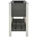 VidaXL Plantenbak verhoogd met schap 175x50x90 cm HKC grijs