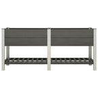 VidaXL Plantenbak verhoogd met schap 200x50x90 cm HKC grijs