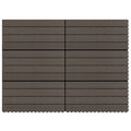 Vidaxl terrastegels 6 st 60x30 cm 1,08 m² hkc donkerbruin