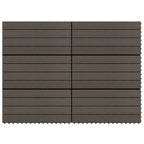 Vidaxl terrastegels 6 st 60x30 cm 1,08 m² hkc donkerbruin