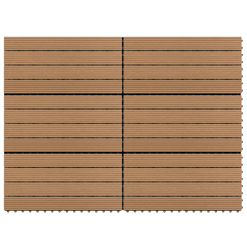 Vidaxl terrastegels 6 st 60x30 cm 1,08 m² hkc bruin