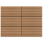 Vidaxl terrastegels 6 st 60x30 cm 1,08 m² hkc bruin