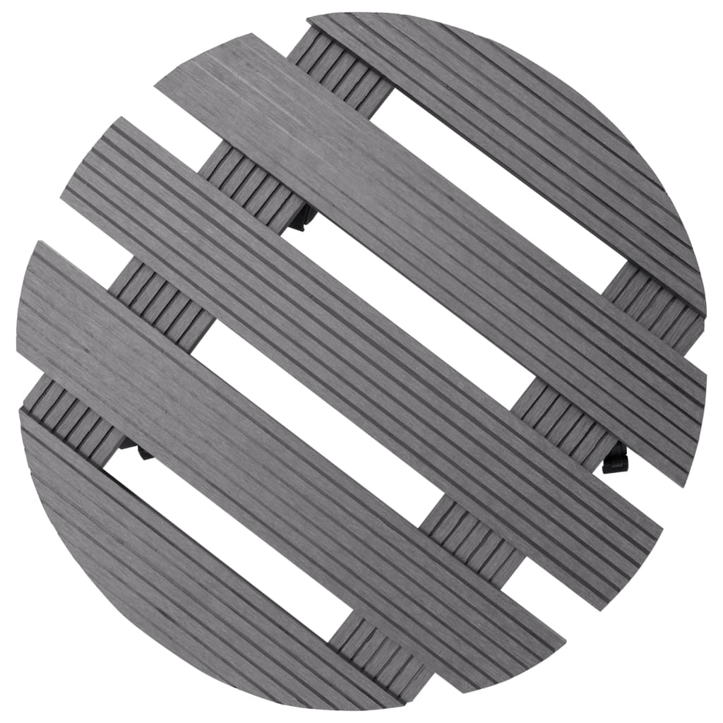 VidaXL Plantentrolleys 2 st Ø30x7,5 cm HKC grijs