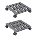 Vidaxl plantentrolleys 2 st 30x30x7,5 cm hkc grijs