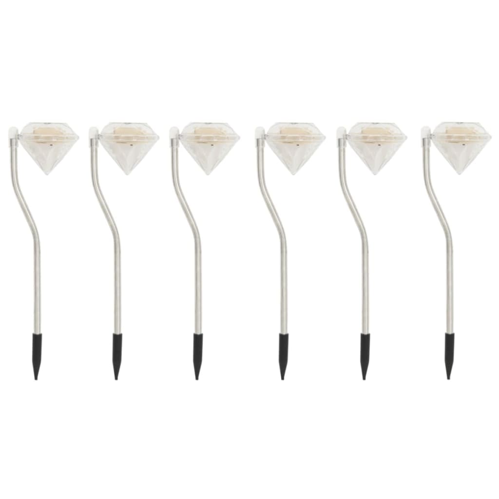 VidaXL Tuinlamp 6 st solar LED 9x7,8x29,5 cm