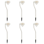 VidaXL Tuinlamp 6 st solar LED 9x7,8x29,5 cm
