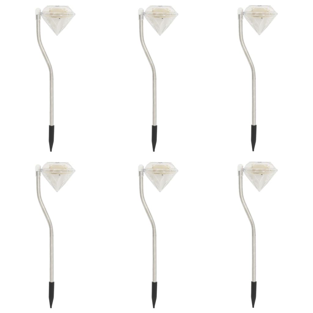 VidaXL Tuinlamp 6 st solar LED 9x7,8x29,5 cm
