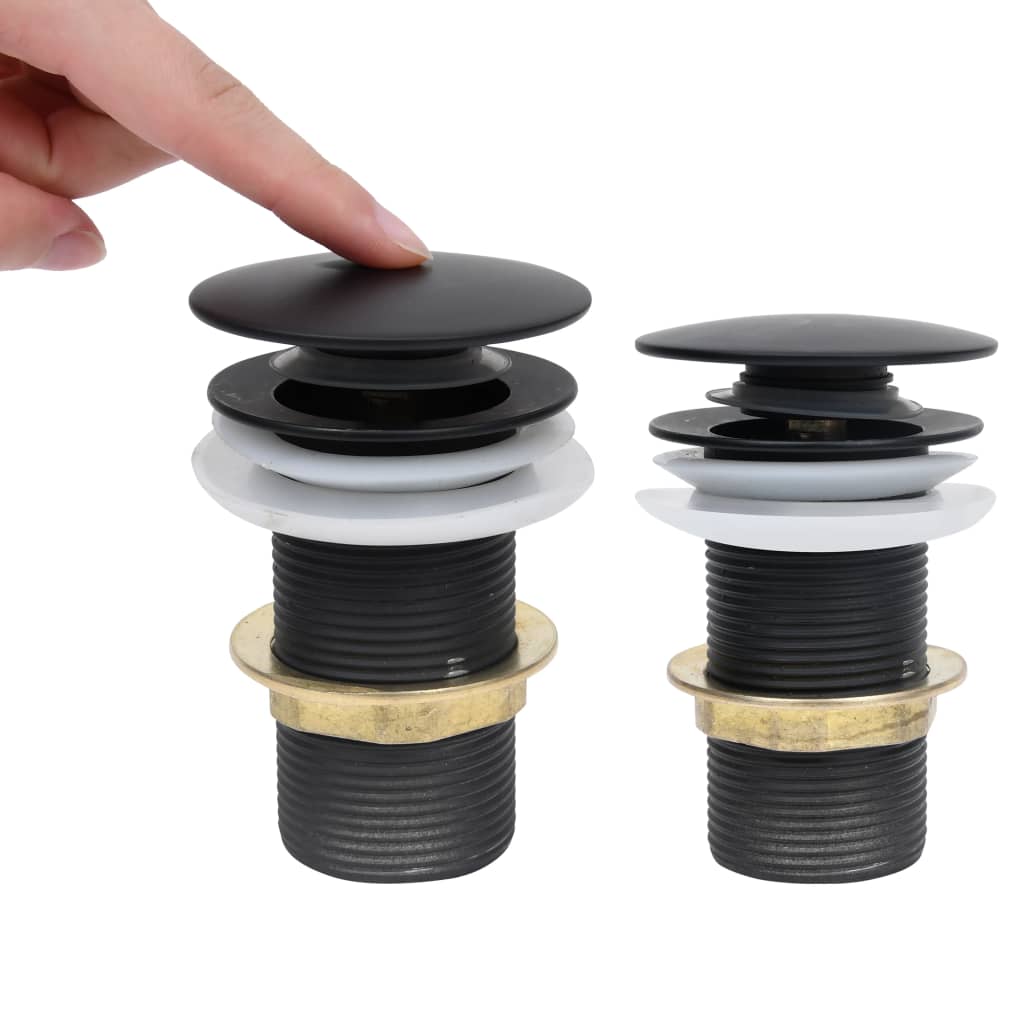 Vidaxl afvoer pop-up zonder overloop 6,4x6,4x9,1 cm zwart