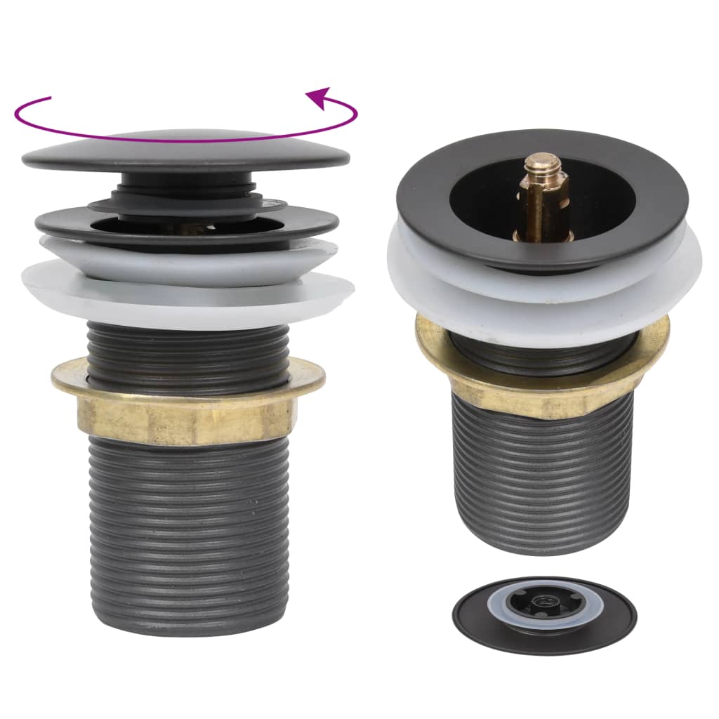Vidaxl afvoer pop-up zonder overloop 6,4x6,4x9,1 cm grijs