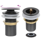 Vidaxl afvoer pop-up zonder overloop 6,4x6,4x9,1 cm grijs