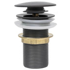 Vidaxl afvoer pop-up zonder overloop 6,4x6,4x9,1 cm grijs