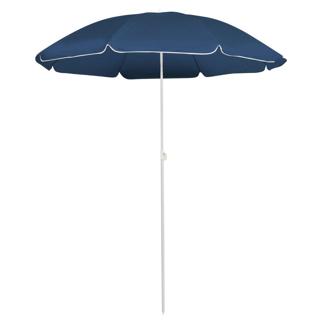 VidaXL Parasol met stalen paal 180 cm blauw