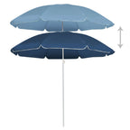 VidaXL Parasol met stalen paal 180 cm blauw