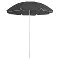 Vidaxl parasol met stalen paal 180 cm antracietkleurig