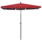 VidaXL Parasol met paal 210x140 cm bordeauxrood