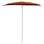 Vidaxl parasol half met paal 180x90 cm terracottakleurig