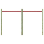 Vidaxl rekstokken 2 st 125 cm staal rood