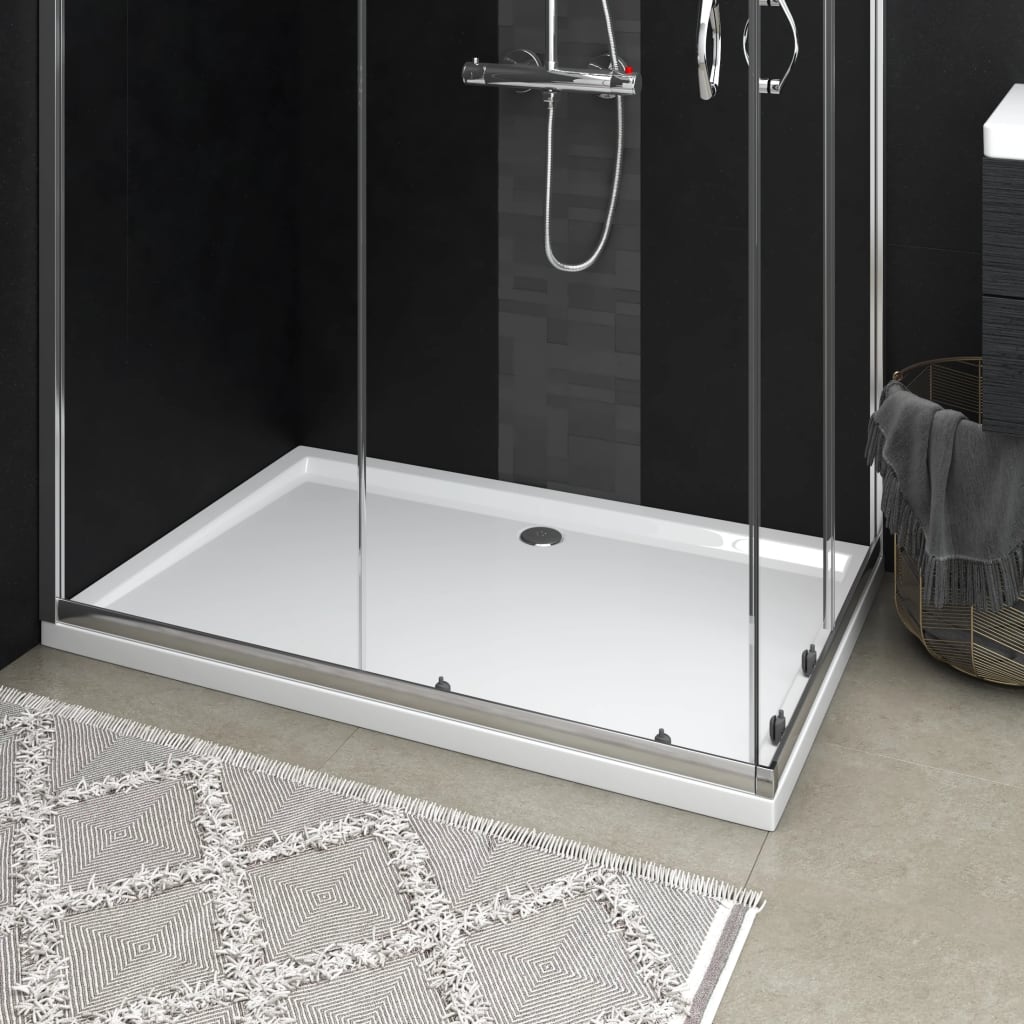 Vidaxl douchebak rechthoekig 80x120 cm abs wit