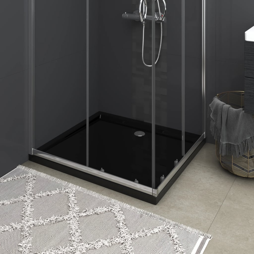 Vidaxl douchebak rechthoekig 80x90 cm abs zwart